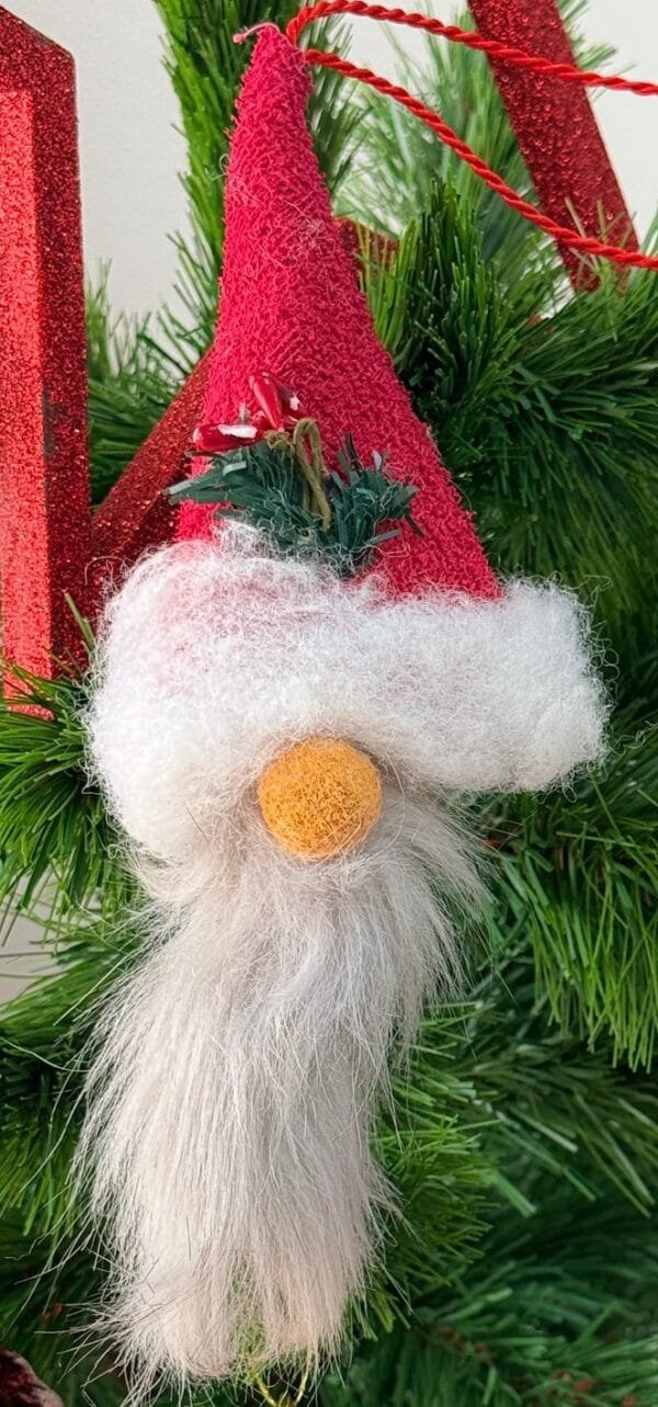 Handmade Christmas Gnome Ornament - Image 2